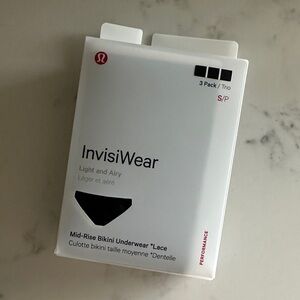 lululemon athletica InvisiWear Mid-Rise Bikini Underwear - Black (3 Pack)